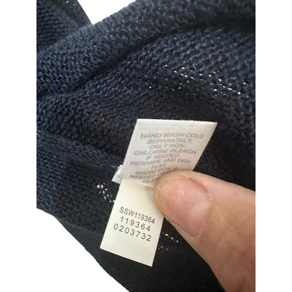 J.Jill Women's Black Long Sleeve Linen Front Open Cardigan Sweater Size 4X - Picture 4 of 5